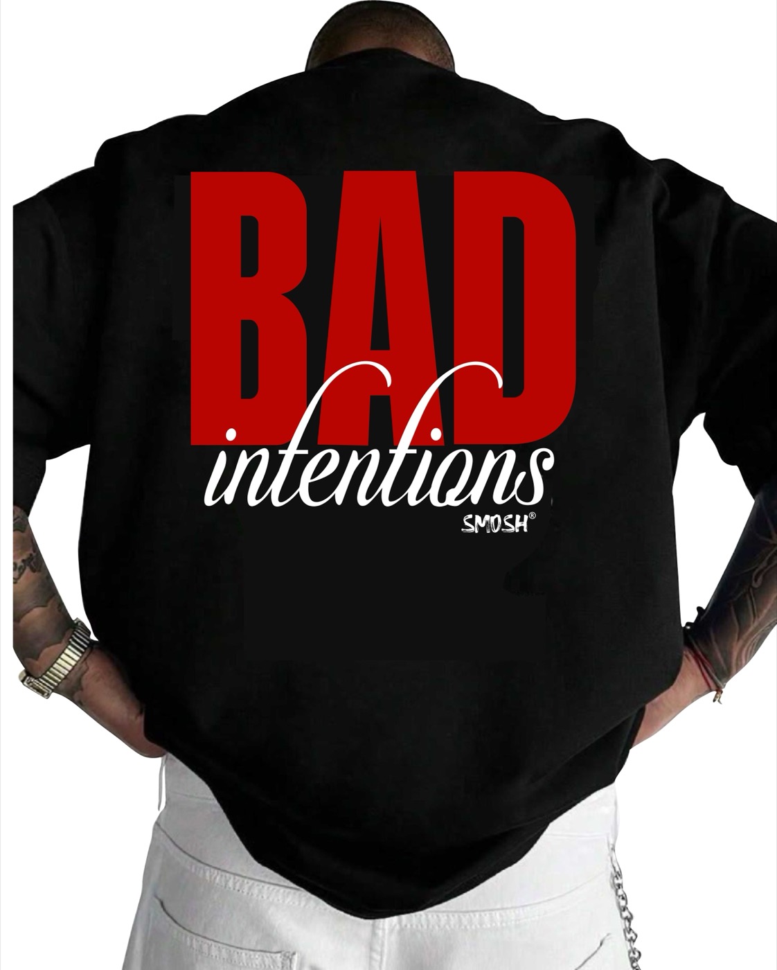Bad Intentions Oversized Tee in Black